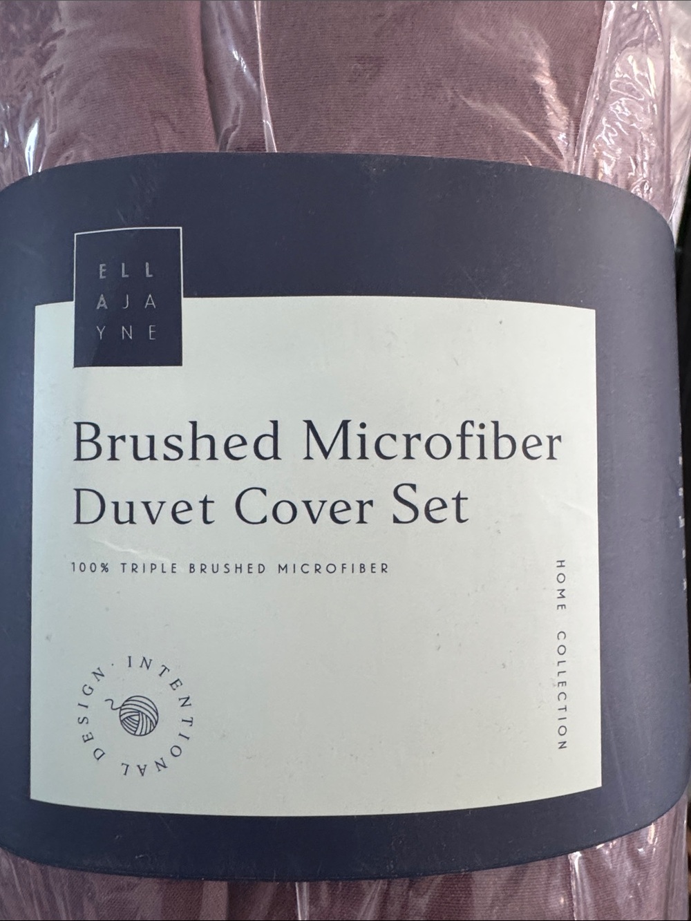 Ella Jayne Home Microfiber Duvet Set Twin eggplant color